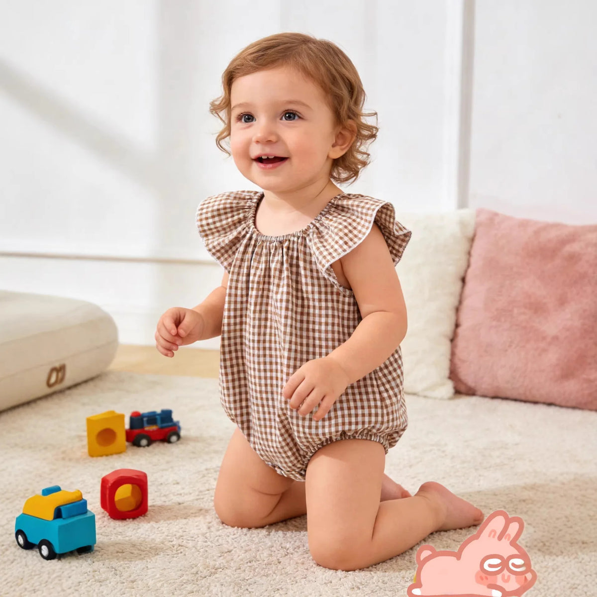 Baby Girl Plaid Romper