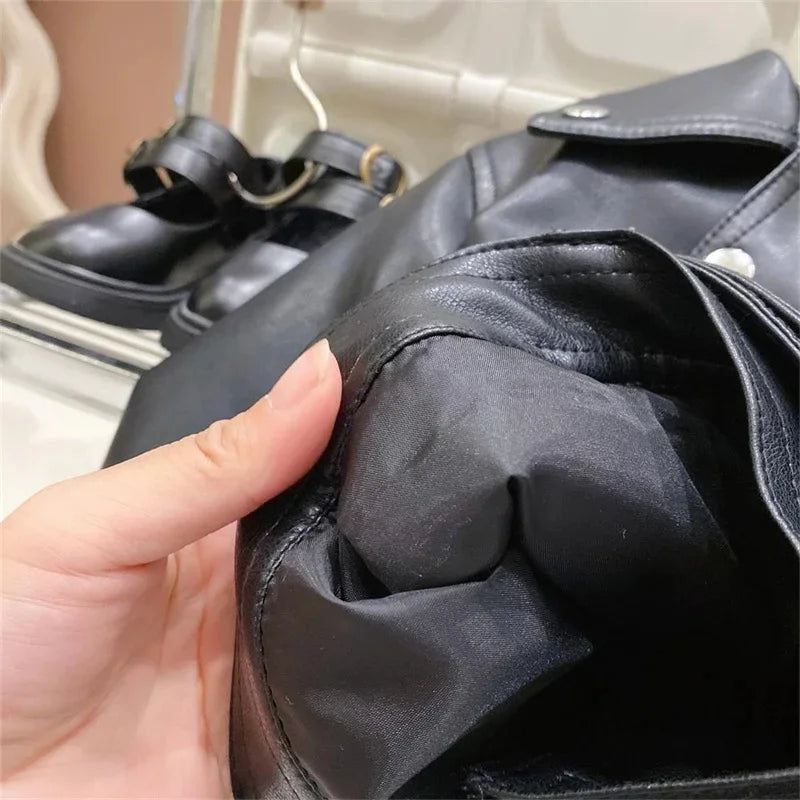 Toddler / Youth Rebel Black Faux Leather Jacket