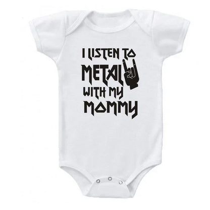 I Listen to Metal with My Mommy / Daddy Baby / Toddler Onesie