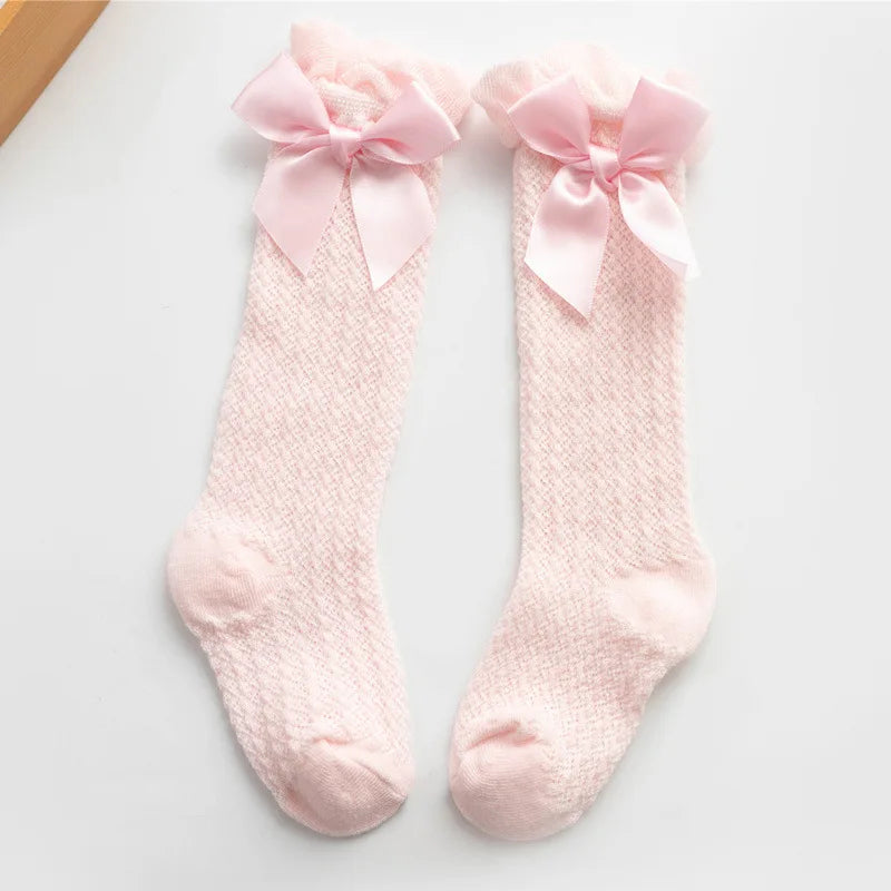 Baby Girl Bow Knee High Socks