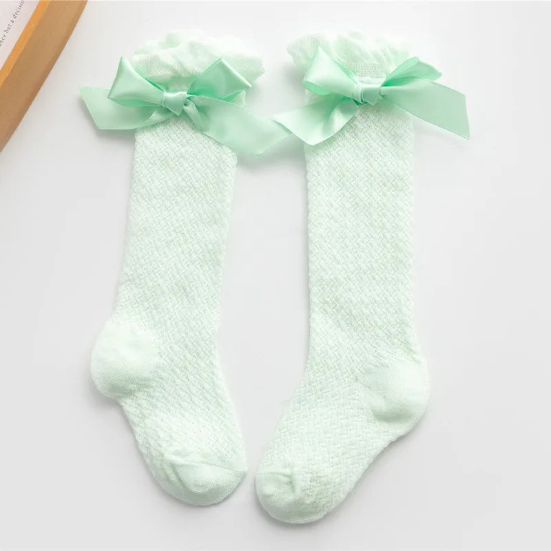 Baby Girl Bow Knee High Socks