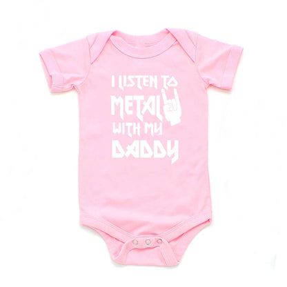 I Listen to Metal with My Mommy / Daddy Baby / Toddler Onesie