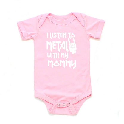 I Listen to Metal with My Mommy / Daddy Baby / Toddler Onesie