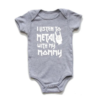 I Listen to Metal with My Mommy / Daddy Baby / Toddler Onesie