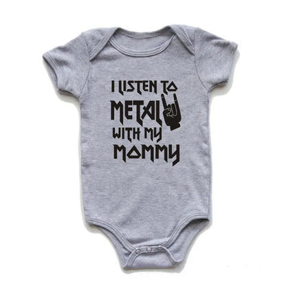 I Listen to Metal with My Mommy / Daddy Baby / Toddler Onesie