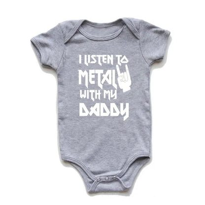 I Listen to Metal with My Mommy / Daddy Baby / Toddler Onesie