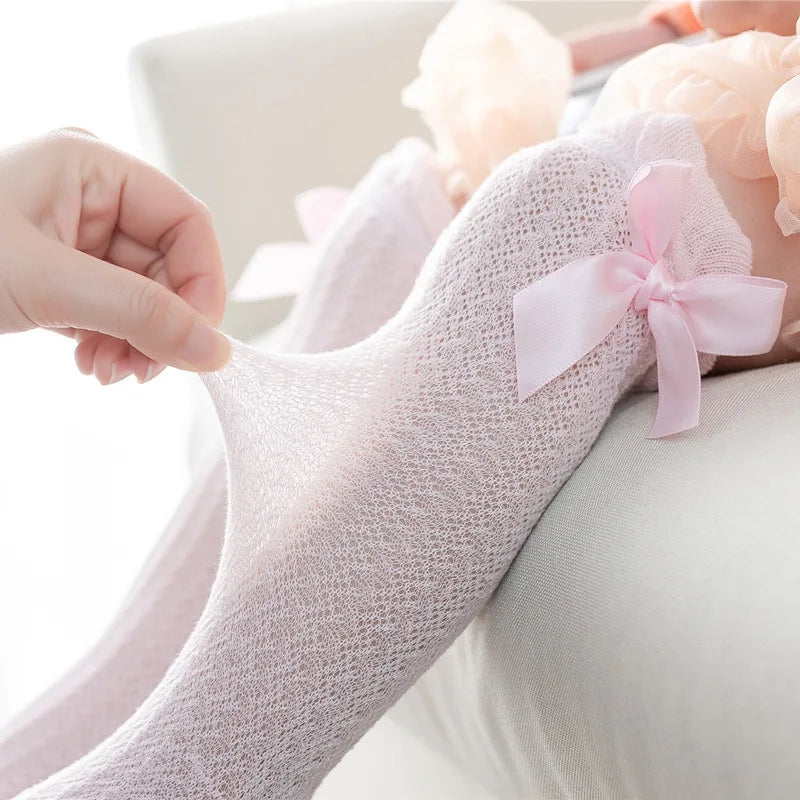 Baby Girl Bow Knee High Socks
