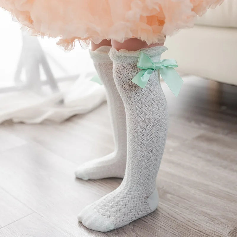 Baby Girl Bow Knee High Socks