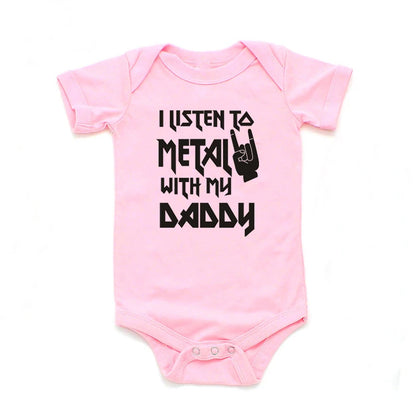 I Listen to Metal with My Mommy / Daddy Baby / Toddler Onesie