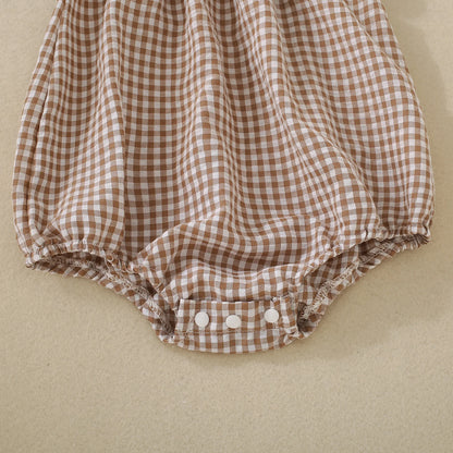 Baby Girl Plaid Romper
