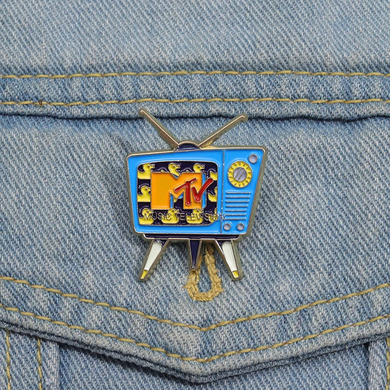 "Retro MTV Television Logo" Enamel Pin