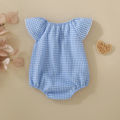 Baby Girl Plaid Romper