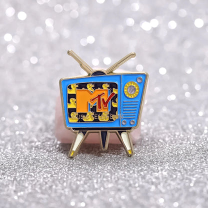 "Retro MTV Television Logo" Enamel Pin