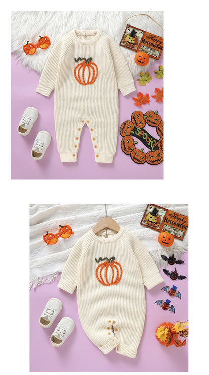 Halloween IGirls Rompers Jumpsuits Winter Long Sleeve Knit Newborn Outwear Playsuits Costume Children Clothes