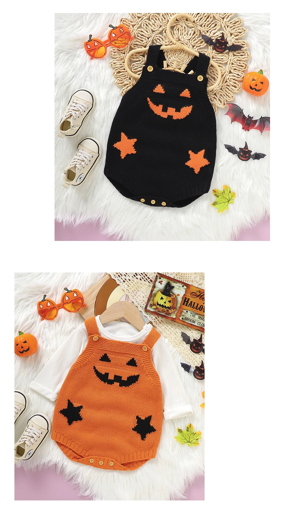 Halloween Baby Knitted Pumpkin Onesie