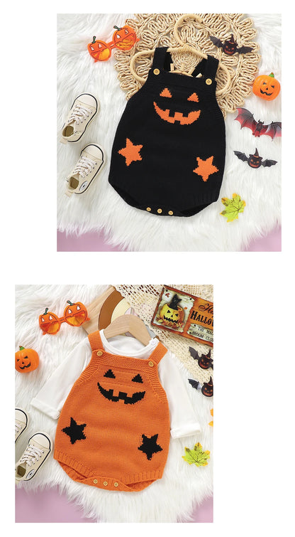 Halloween Baby Knitted Pumpkin Onesie