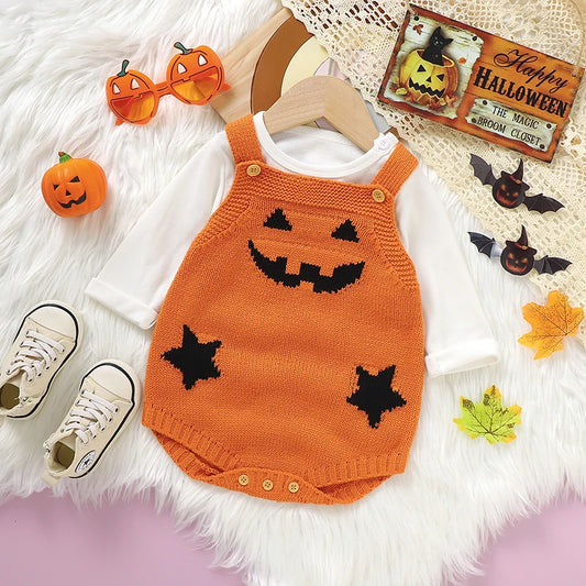 Halloween Baby Knitted Pumpkin Onesie