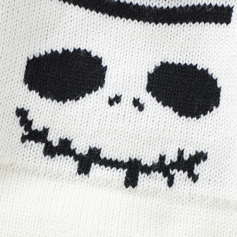 Halloween Baby Skellington Knitted Long Sleeve Onesie