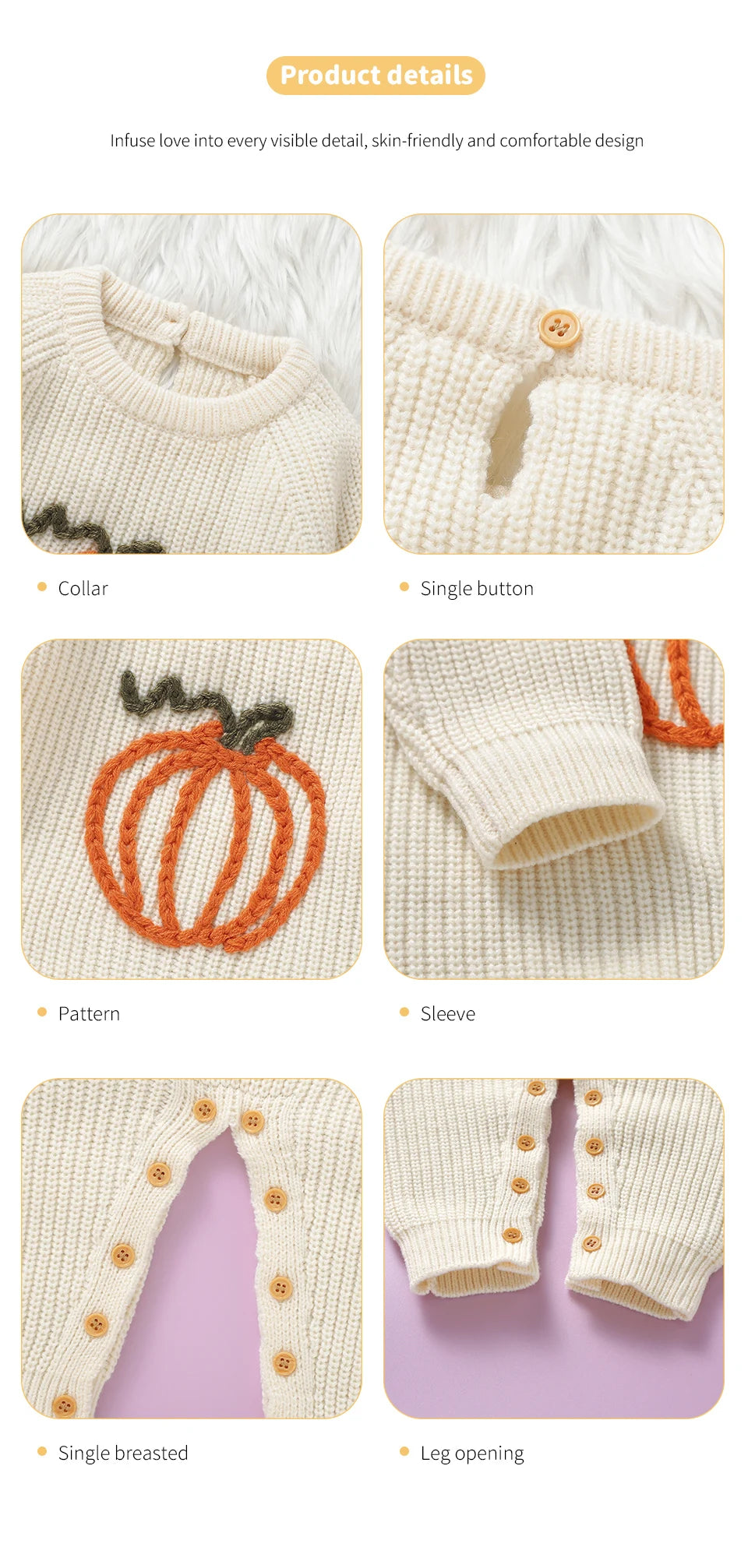 Halloween IGirls Rompers Jumpsuits Winter Long Sleeve Knit Newborn Outwear Playsuits Costume Children Clothes