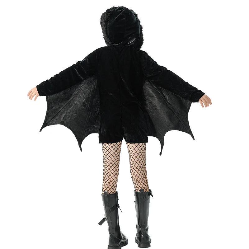 Halloween Youth Girls Premium Bat Romper