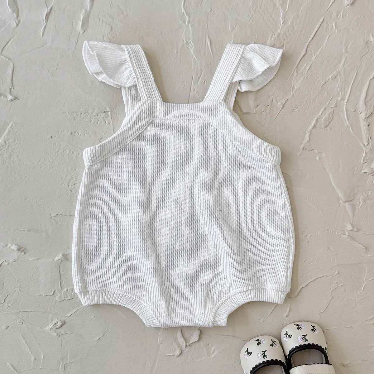 Baby Girl Cherry Embroidered Romper