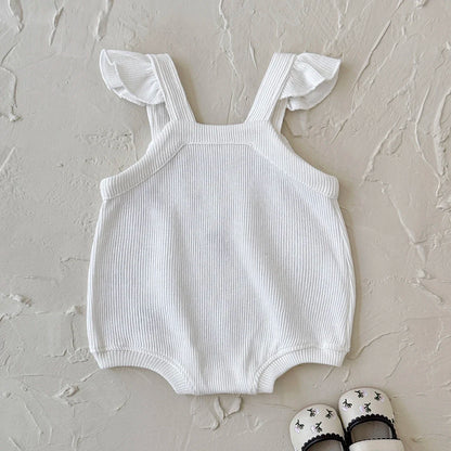 Baby Girl Cherry Embroidered Romper