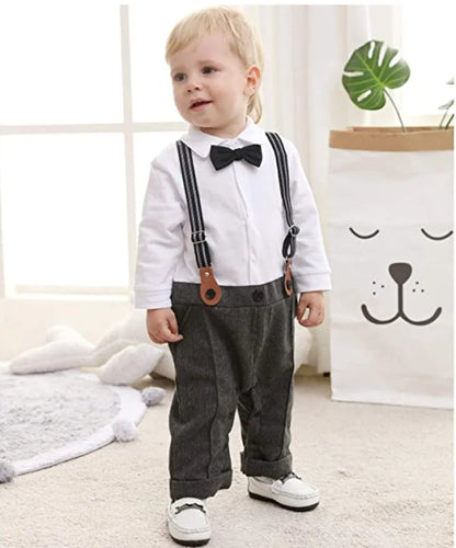 Baby Dapper Dude Formal 5 PC Pants Suit with Paperboy Cap