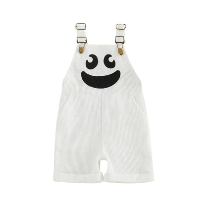 Toddler Boy Halloween Corduroy Overalls Shorts with Pockets