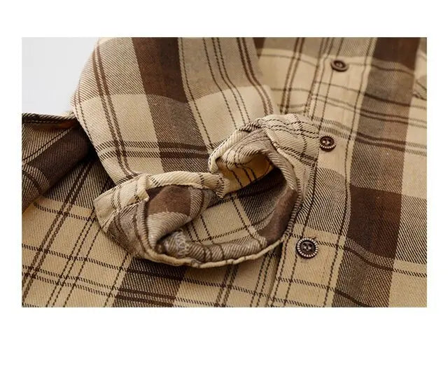 Toddler / Youth Long Sleeved Flannel Button Up Shirt