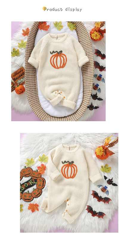 Halloween IGirls Rompers Jumpsuits Winter Long Sleeve Knit Newborn Outwear Playsuits Costume Children Clothes