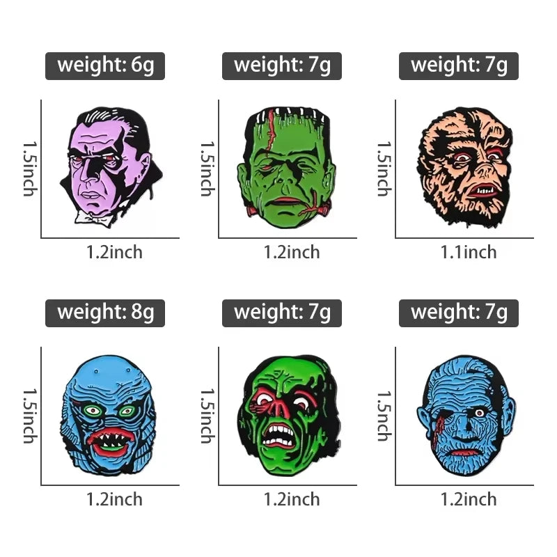 "Sci-fi Horror / Monster Movies" Enamel Pins