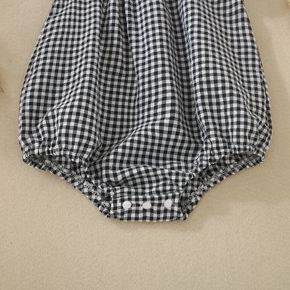 Baby Girl Plaid Romper