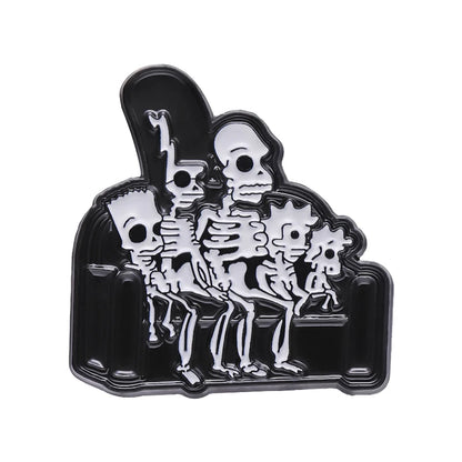 "Simpsons Skeleton Family" Enamel Pin