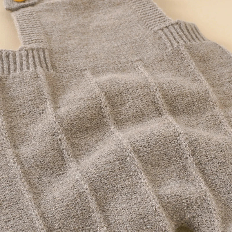 Baby Boy Knitted Jumpsuits 2 PC Set with Matching Beenie