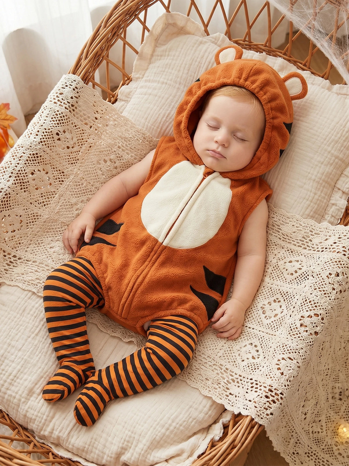 Halloween Baby Tiger Costume with Stockings