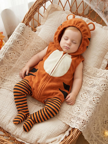 Halloween Baby Tiger Costume with Stockings