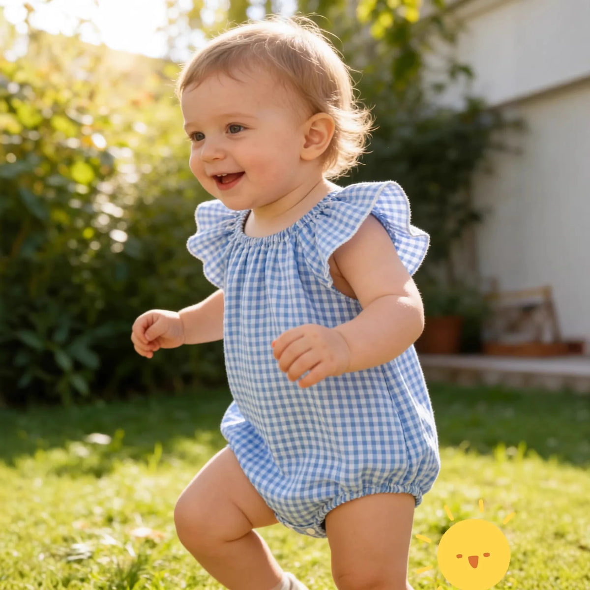 Baby Girl Plaid Romper