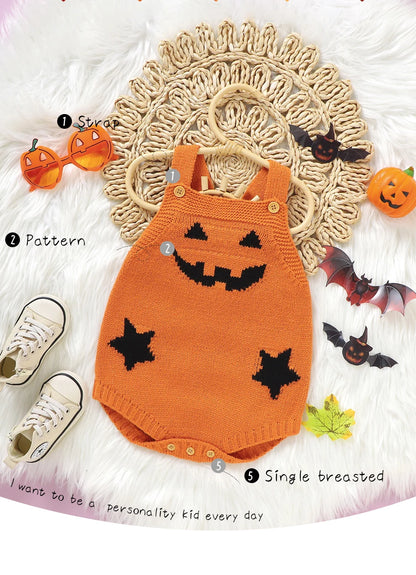 Halloween Baby Knitted Pumpkin Onesie