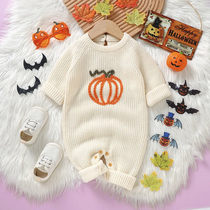 Halloween IGirls Rompers Jumpsuits Winter Long Sleeve Knit Newborn Outwear Playsuits Costume Children Clothes