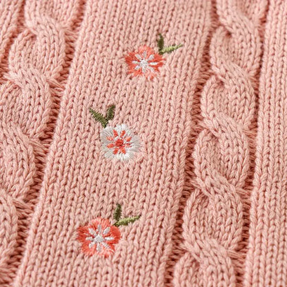 Baby Girl Romper Vintage Inspired Knitted Bodysuit