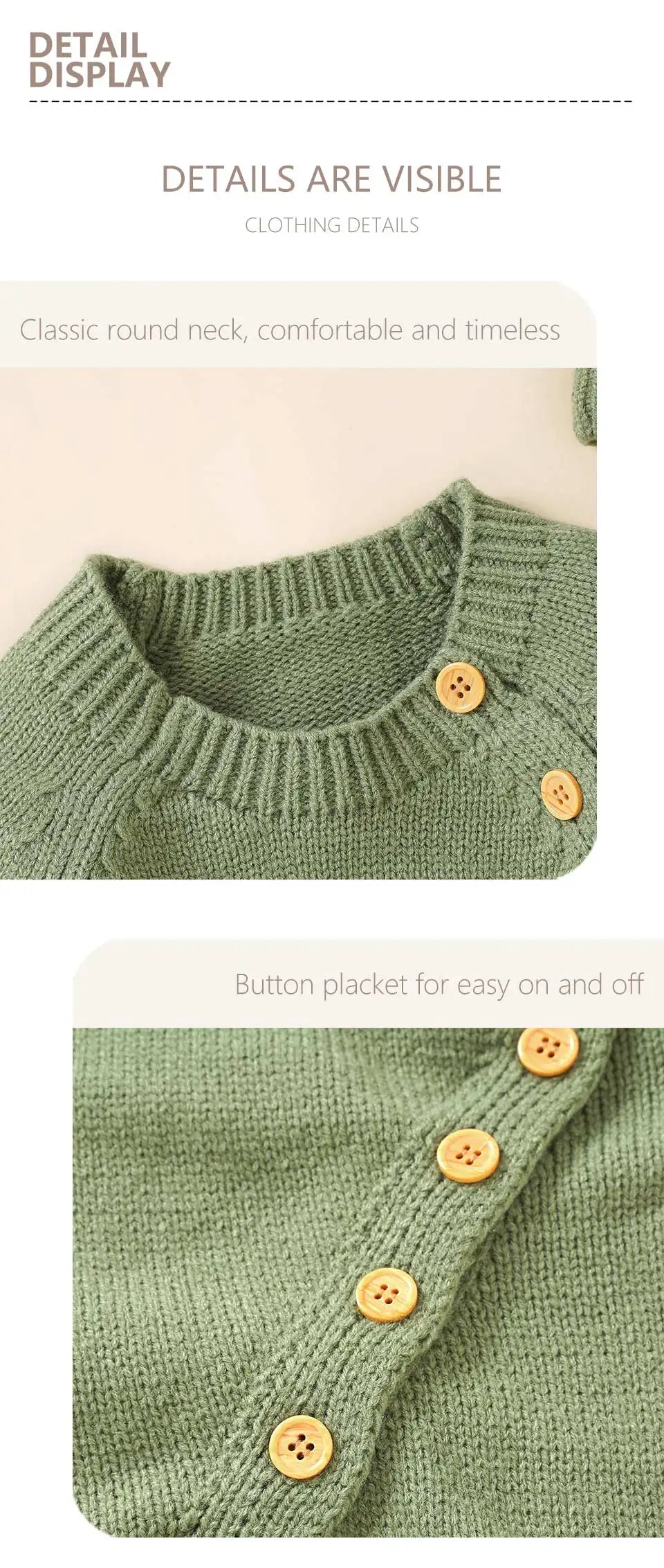 Baby Long Sleeve Knitted Jumpsuit with Matching Beenie