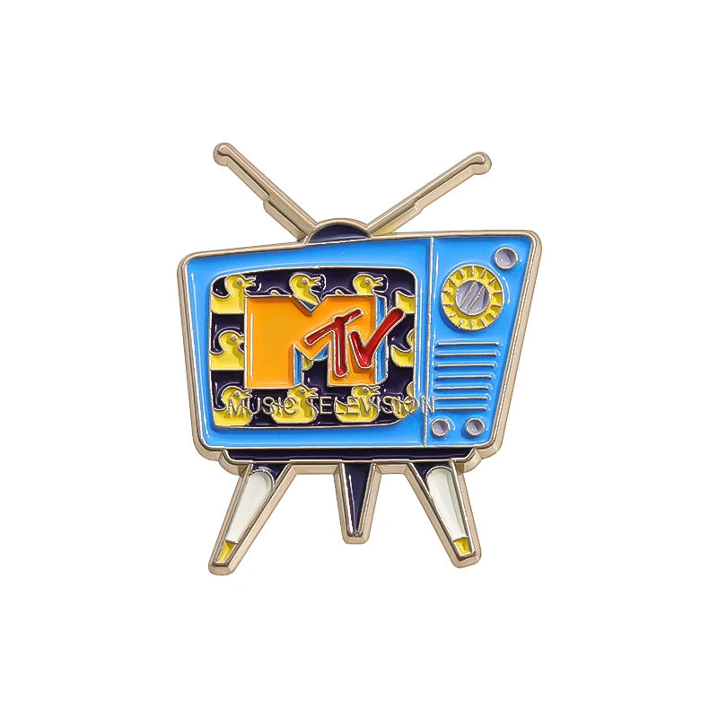 "Retro MTV Television Logo" Enamel Pin