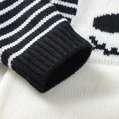 Halloween Baby Skellington Knitted Long Sleeve Onesie