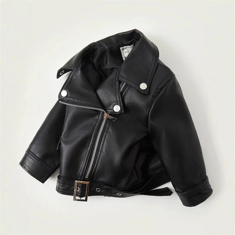 Toddler / Youth Rebel Black Faux Leather Jacket