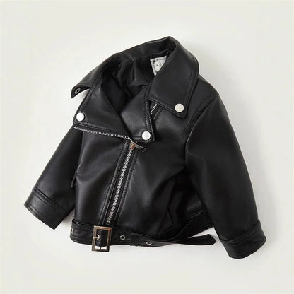 Toddler / Youth Rebel Black Faux Leather Jacket