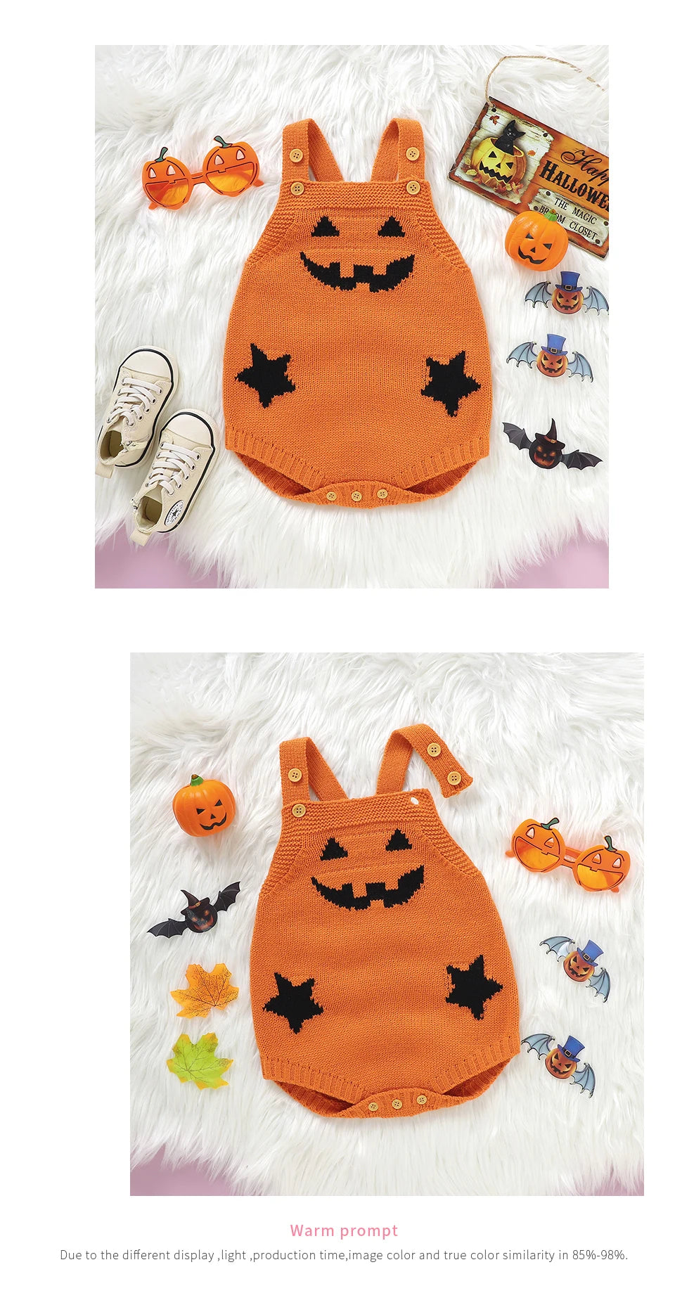 Halloween Baby Knitted Pumpkin Onesie