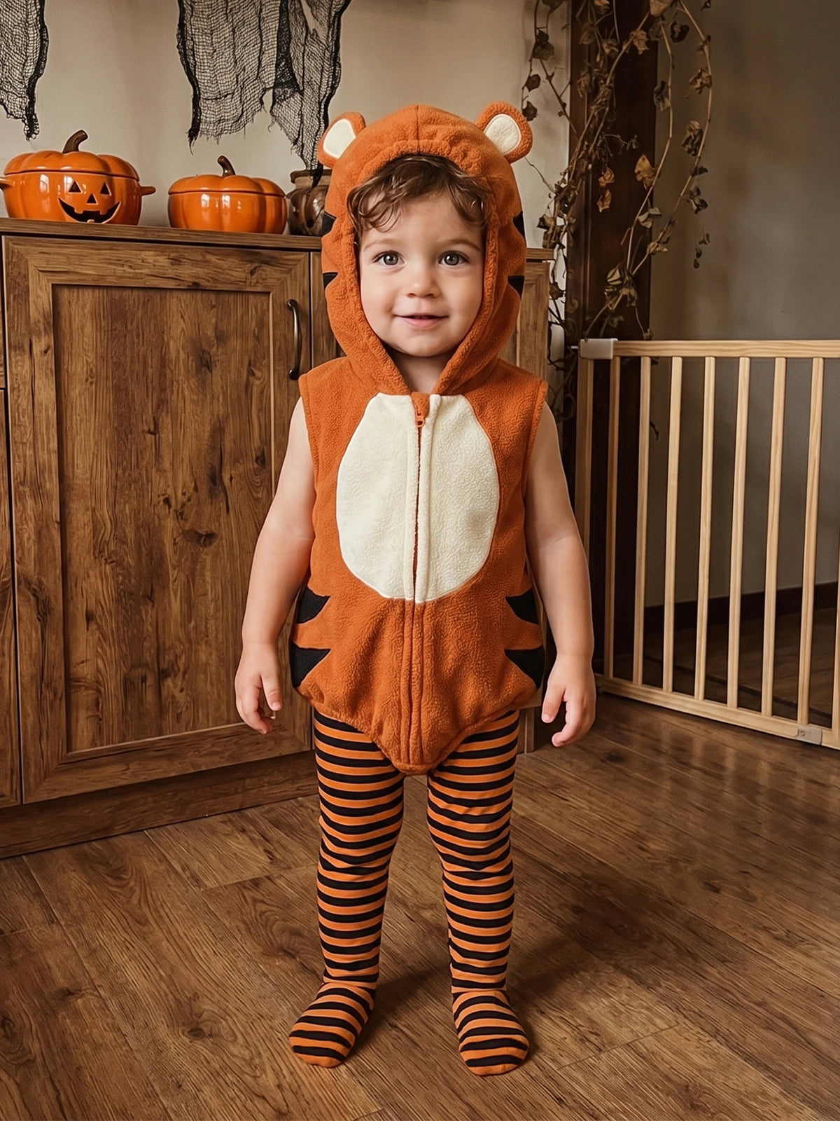 Halloween Baby Tiger Costume with Stockings