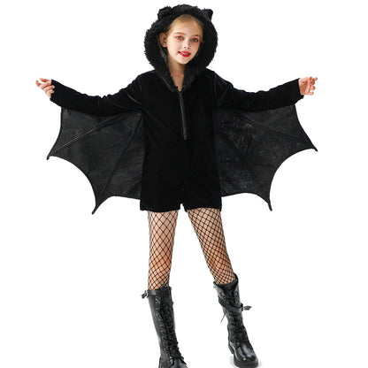 Halloween Youth Girls Premium Bat Romper