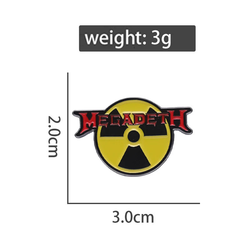 "Megadeath Radioactive Sign" Enamel Pin