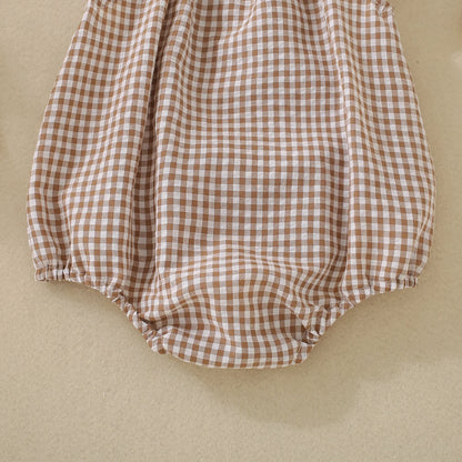 Baby Girl Plaid Romper